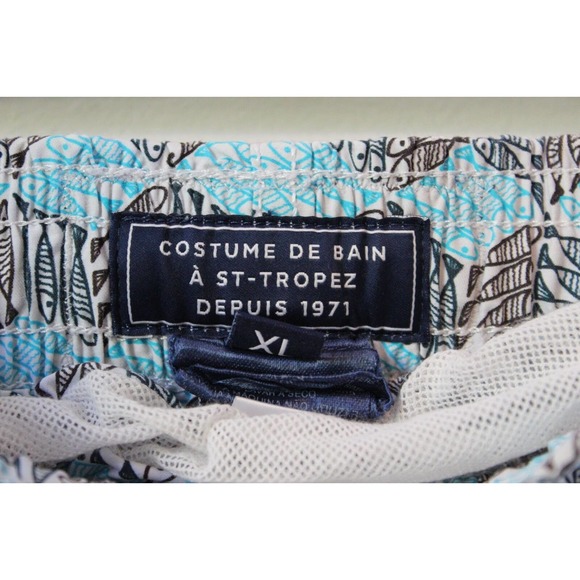 VILEBREQUIN Okoa Mini Fish Print Swim Shorts In Blue Men's Size XL H14835 - Picture 4 of 7